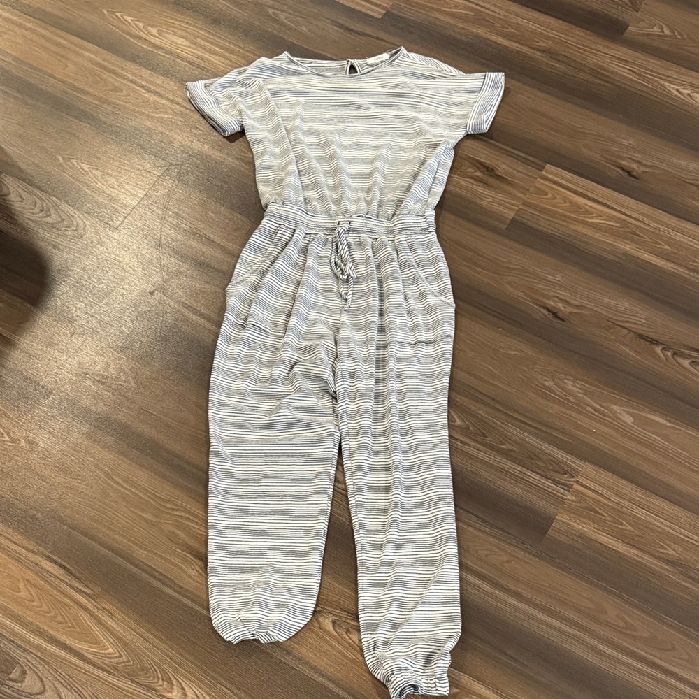 Striped black and White Jumpsuit